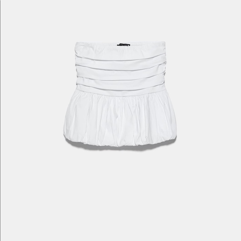 Zara white puffy top sleeveless - Picture 2 of 4